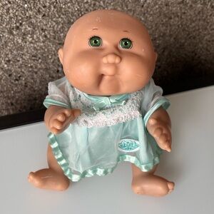Charming Bath Time Cabbage Patch doll in Green Outfit played with condition